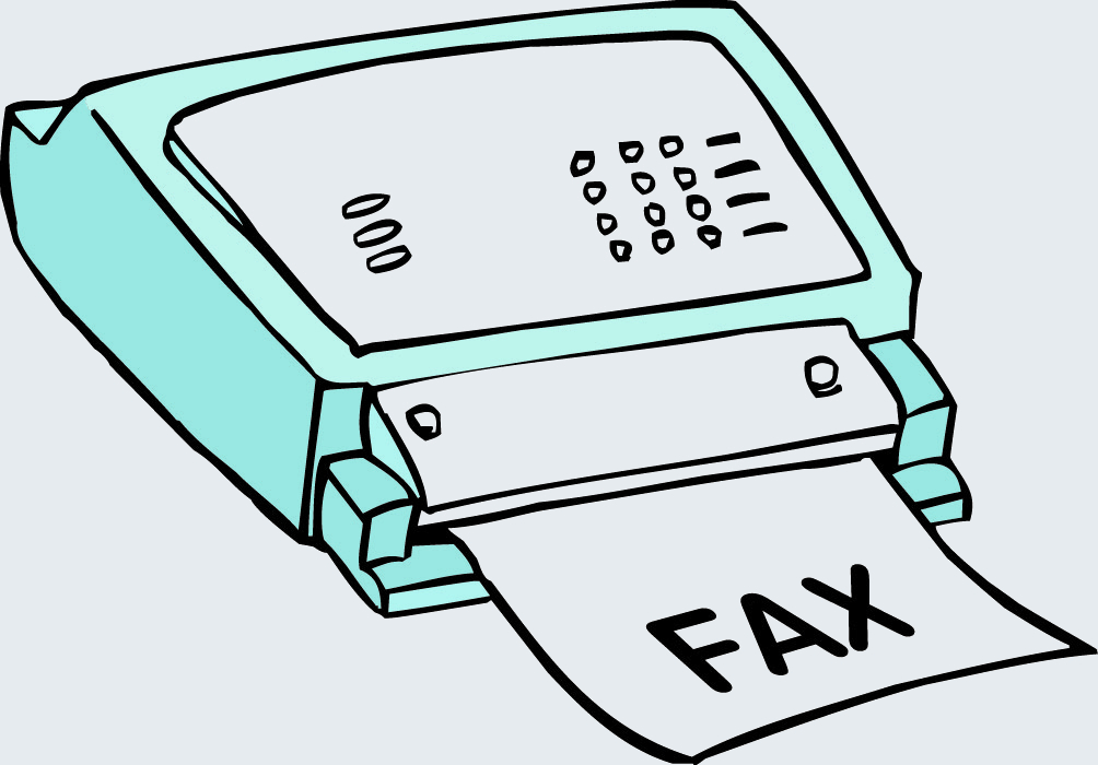 Zeichnung eines Faxgerätes