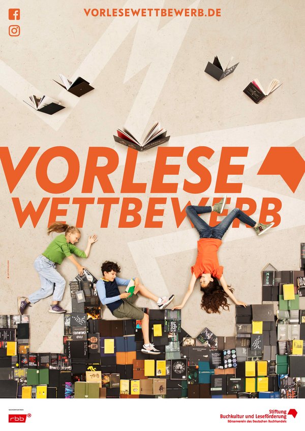 Plakat zum Vorlesewettbewerb 2026