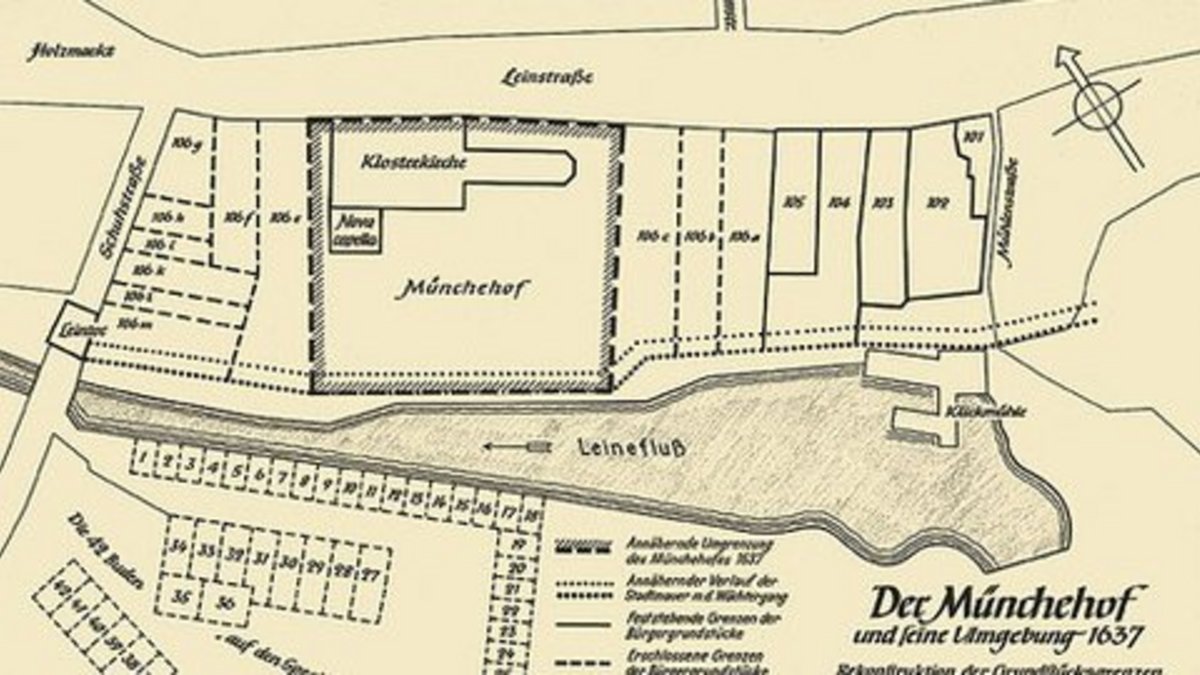 Click opens a magnified version in an overlay. Click ESC to close the overlay. Floor plan of the grounds of the monastery with adjacent private grounds, 1637.