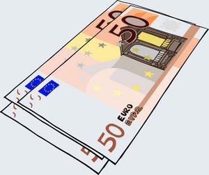 Zeichnung von Geldscheinen