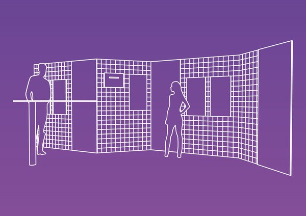 Bild: © M. Park, C. Ibach, V. Bucher, F. Tacke Darstellung des mobilen Pop-Up Standes.