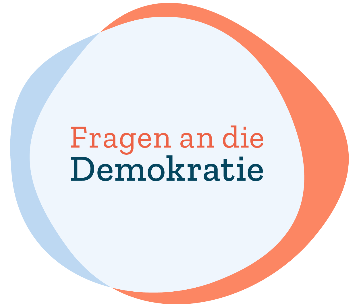 Schriftzug "Fragen an die Demokratie"