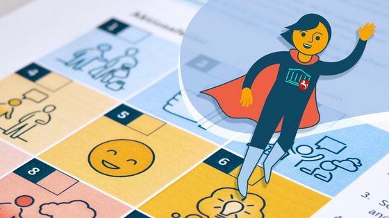 Banner zum Landtagsbingo: Auszug aus dem Spielebogen.