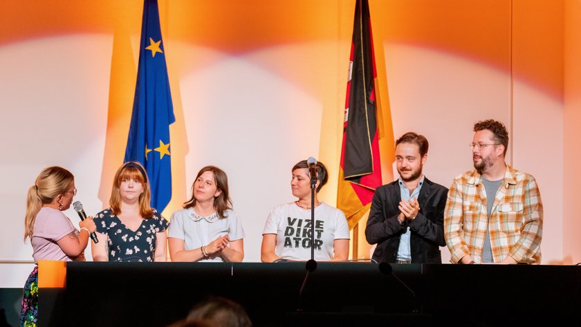 Eindrücke vom Poetry Slam 2023 im Niedersächsischen Landtag.