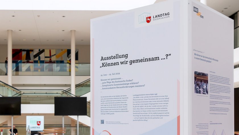 Titelplakat der Ausstellung: „Können wir gemeinsam ...?“