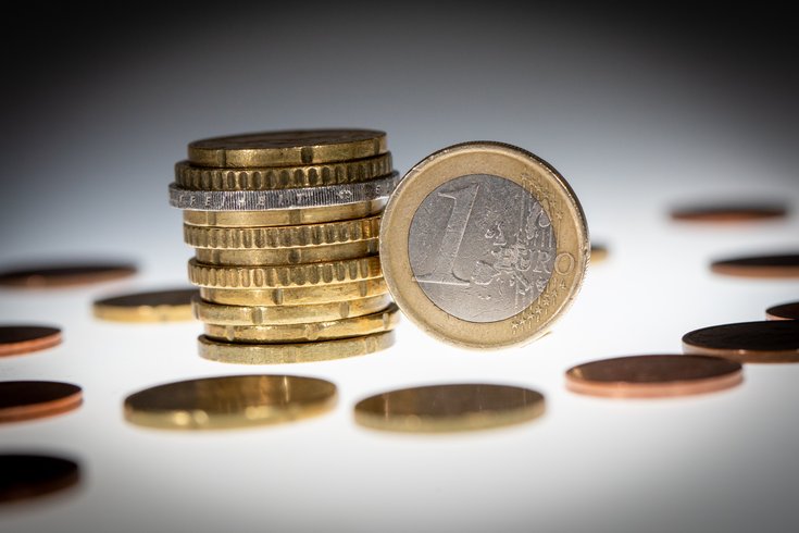 Stapel aus Euromünzen