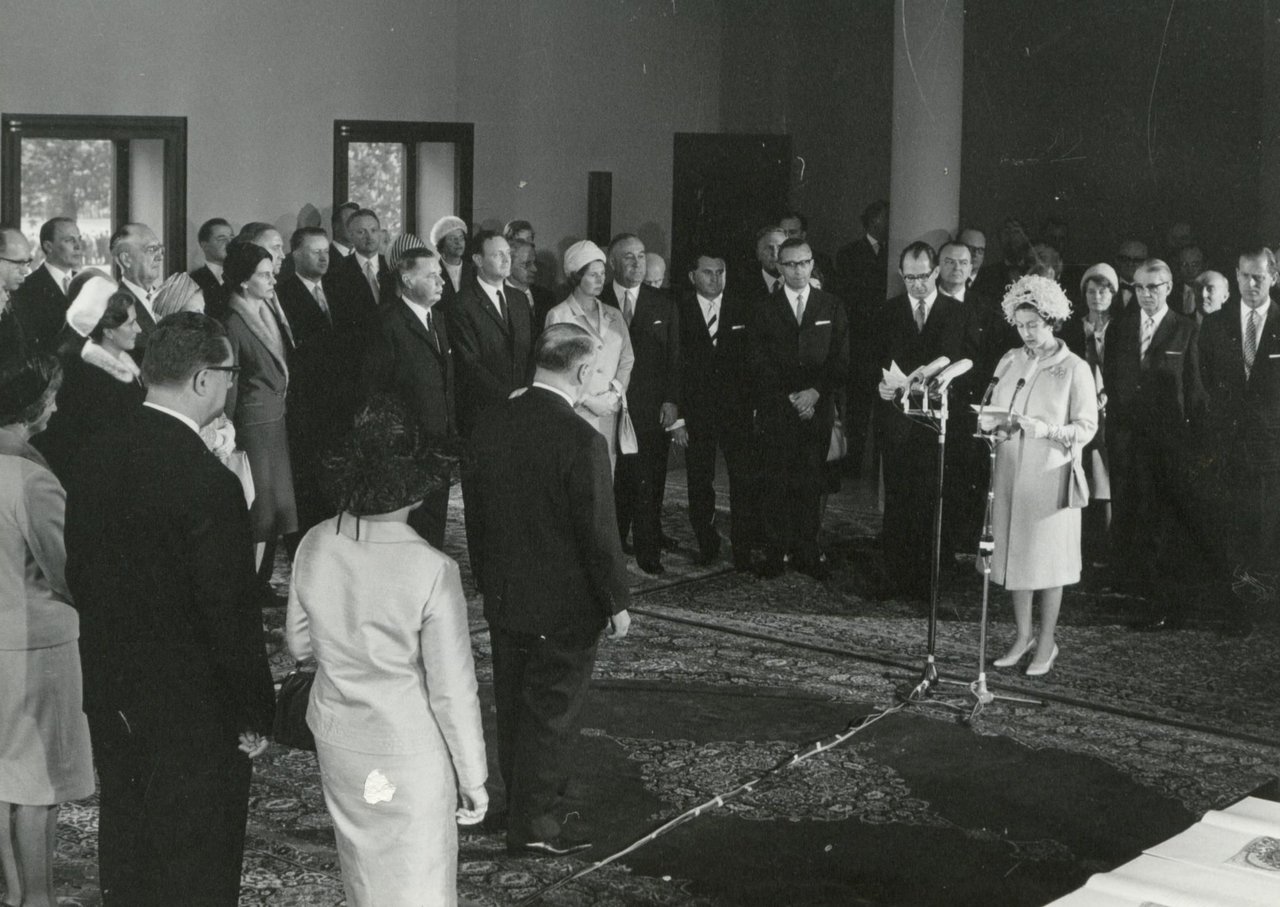 Begrüßungsrede Ihrer Majestät Königin Elizabeth II. am 27. Mai 1965 im Niedersächsischen Landtag.