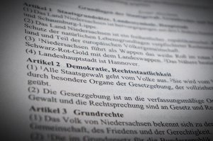 Bild: © Focke Strangmann Ausschnitt aus der Niedersächsischen Verfassung