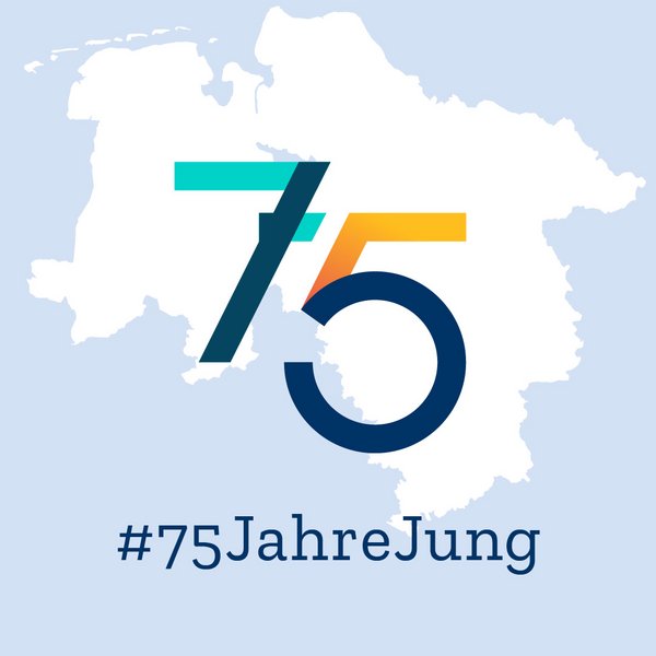 Bild: © Niedersächsischer Landtag Grafik „75 Jahre jung“