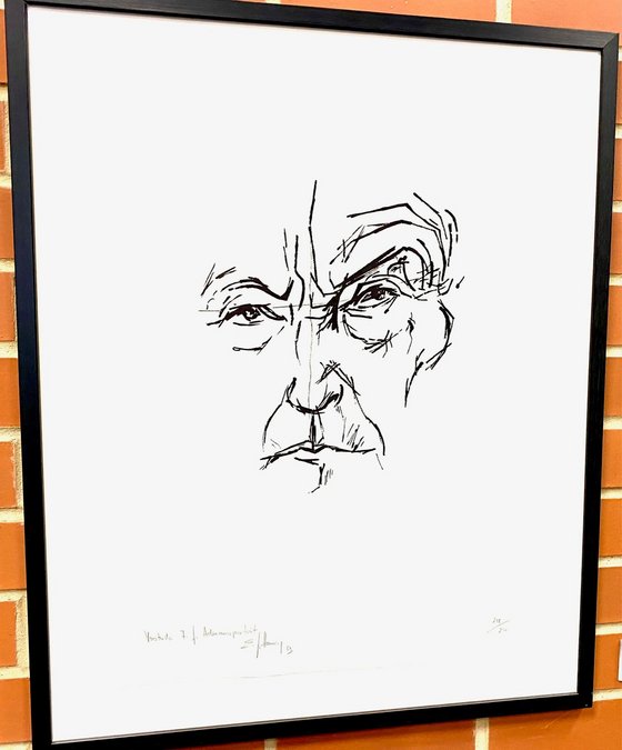 Vorstudie 7 zu einem Gemälde von Konrad Adenauer