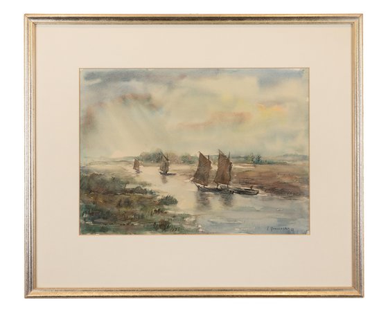 Torfboote an der Hamme