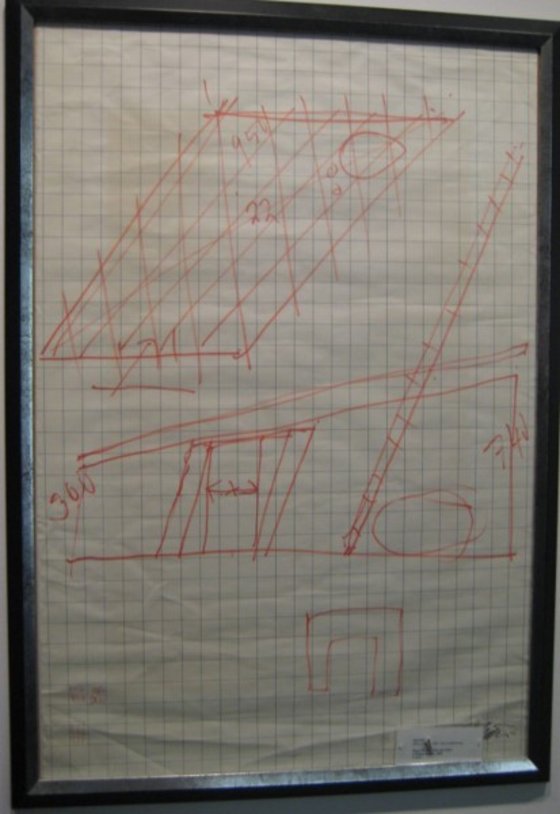 Skizze für das "Haus der Stille" in Bergen-Belsen