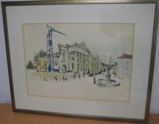 Baustelle des Landtagserweiterungsbaues