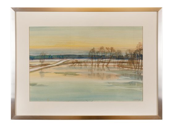 Winterlicher Atelierfensterblick